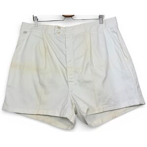 Vintage 1950s White Cotton Athletic Shorts Football Baseball Referee Size 40